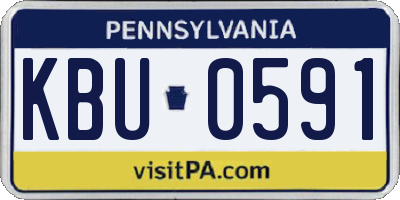 PA license plate KBU0591