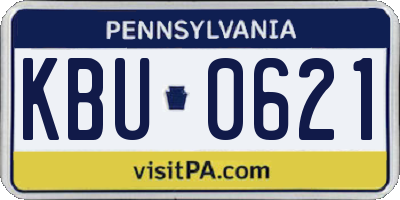 PA license plate KBU0621