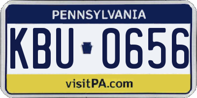 PA license plate KBU0656