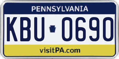 PA license plate KBU0690