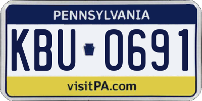 PA license plate KBU0691