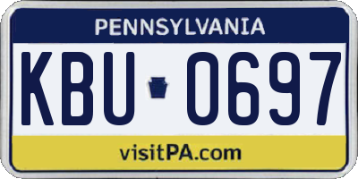 PA license plate KBU0697