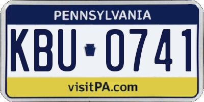 PA license plate KBU0741
