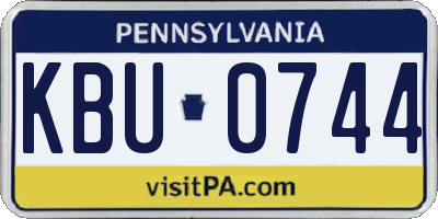 PA license plate KBU0744