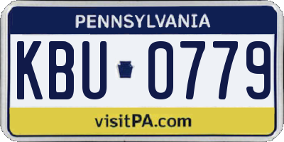 PA license plate KBU0779