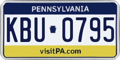 PA license plate KBU0795