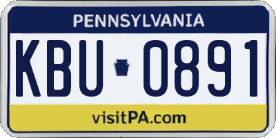 PA license plate KBU0891