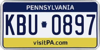 PA license plate KBU0897