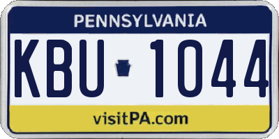 PA license plate KBU1044