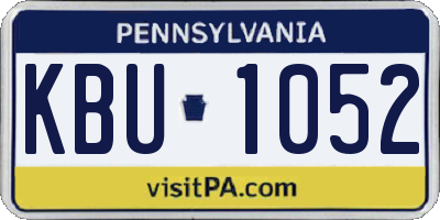 PA license plate KBU1052