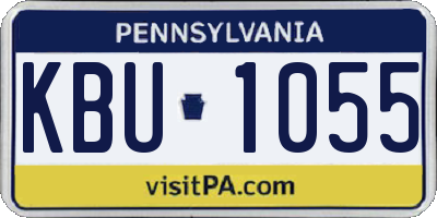 PA license plate KBU1055