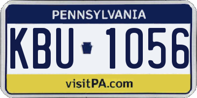 PA license plate KBU1056