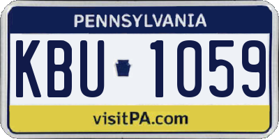 PA license plate KBU1059