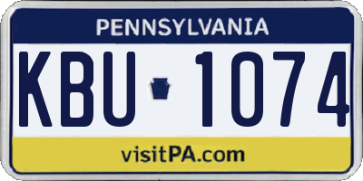PA license plate KBU1074