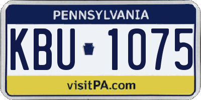 PA license plate KBU1075