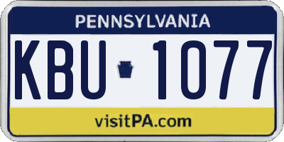 PA license plate KBU1077