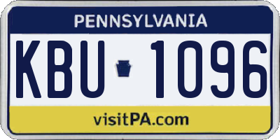 PA license plate KBU1096