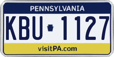 PA license plate KBU1127