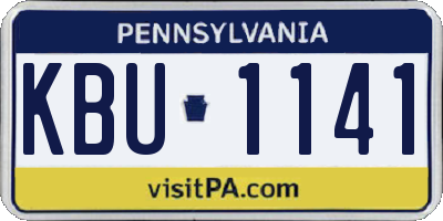 PA license plate KBU1141