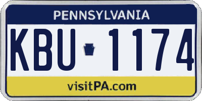 PA license plate KBU1174