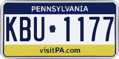 PA license plate KBU1177