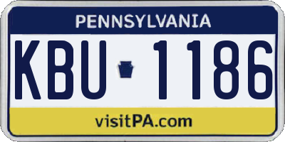PA license plate KBU1186