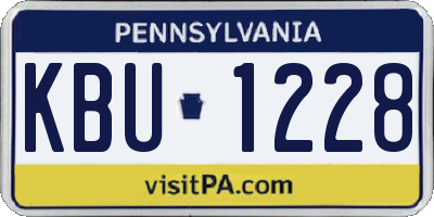 PA license plate KBU1228