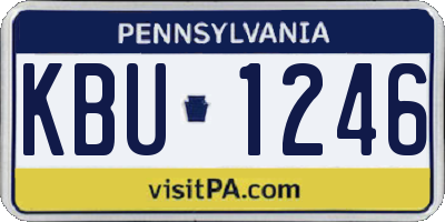PA license plate KBU1246