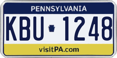PA license plate KBU1248