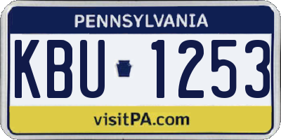 PA license plate KBU1253