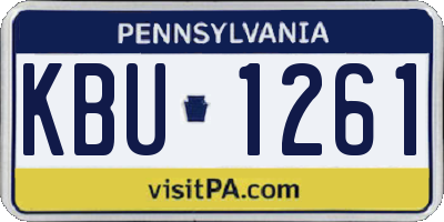 PA license plate KBU1261