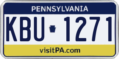 PA license plate KBU1271