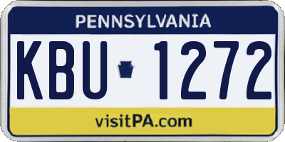 PA license plate KBU1272