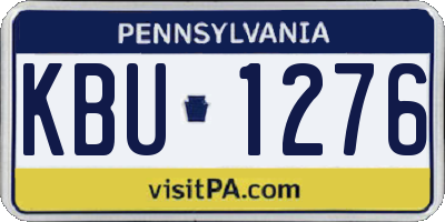 PA license plate KBU1276