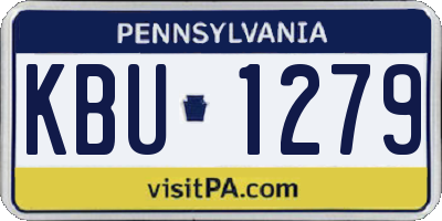 PA license plate KBU1279