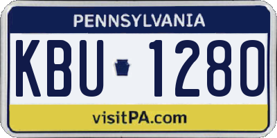 PA license plate KBU1280