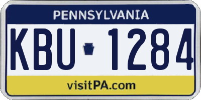PA license plate KBU1284