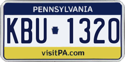 PA license plate KBU1320