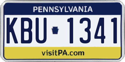 PA license plate KBU1341
