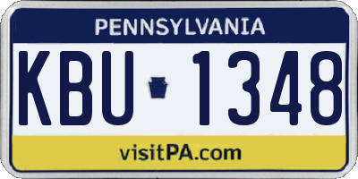 PA license plate KBU1348
