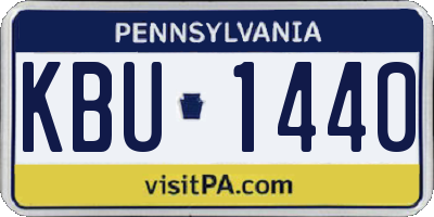 PA license plate KBU1440