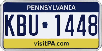 PA license plate KBU1448