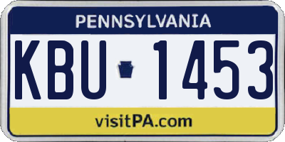 PA license plate KBU1453