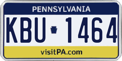 PA license plate KBU1464