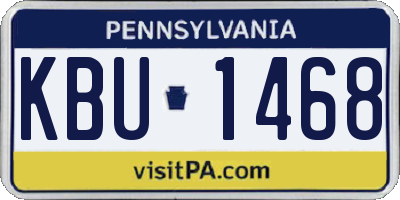 PA license plate KBU1468