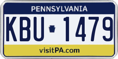 PA license plate KBU1479