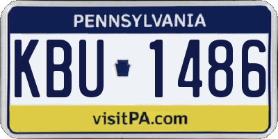 PA license plate KBU1486