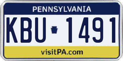 PA license plate KBU1491