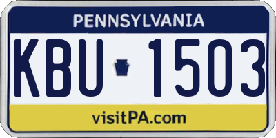 PA license plate KBU1503