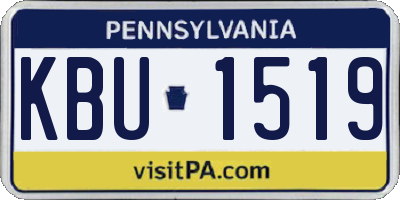 PA license plate KBU1519